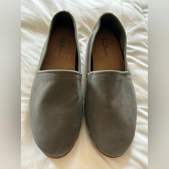 L.L. Bean Lakewashed Slip On Shoes gray 7.5 flats - Picture 1 of 7